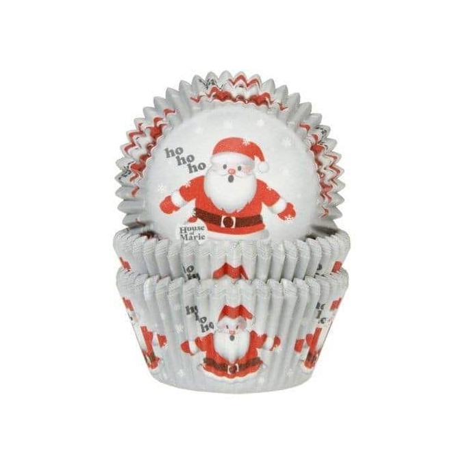 50 moldes de Papá Noel para cupcakes - 5 cm