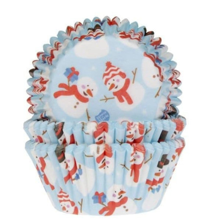 50-fundas-para-cupcakes-muñeco-de-nieve