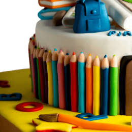 Decoración de tartas de vuelta al cole - 