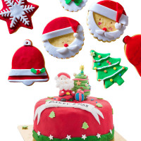 image-Equipo y decoración de repostería navideña.