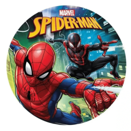 Decoración de pastel de Spiderman y mesa de cumpleaños